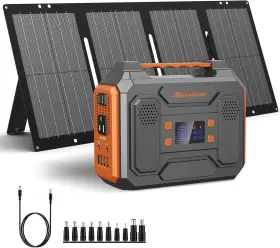 300w Eruule 313047859853 Portable Solar Generator Power Station With Foldable 60w Pa