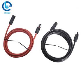 Etecgo 420072 1 Pair 10 Feet Wire Connector 10awg Black Red Solar Panel Extension Cable