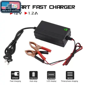 Bc-1212 Euwbssr 12v Portable Car Boat Motorcycle Rv Battery Charger Maintainer Trickle