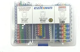 Ezitown Electrical Factory 313020611614 0-9 Coded Kn Model Clip Cable Idents Type Material Pom Popular Wire Marker
