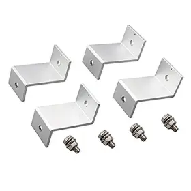 F-ber 341319379366 1 Set 4pcs Solar Panel Mounting Hardware Z Type Bracket Aluminum With Stainles