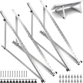 Faburo Agfamy6005 2 Sets 45in Adjustable Solar Panel Mount Brackets Stand With Foldab