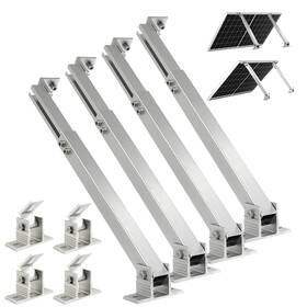 Fahkns 147105-fah-fbm Solar Panel Mounting Brackets 2 Sets Adjustable Tilt Mount Brack