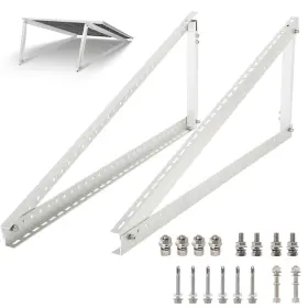Fahkns 198519298602 45in Solar Panel Tilt Mount Brackets 1 Set 15-30 Adjustable Mounting Bracke