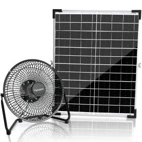 Fanspex 676327112810 8 Inch Solar Fan Kit 20w Powered Small Floor For Outdoor Chicke