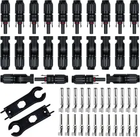 Ip67 Feotech 313112563500 14 Pcs Solar Panel Cable Connectors Male And Female With 2 Spanners Waterproo