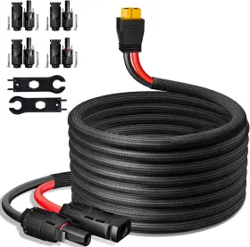 Xt60 Feotech 420317660238 50ft Extension Cable 12awg Solar Connector To Adapter For Panel New