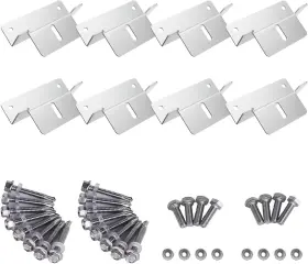 Feqsky 313114753732 2 Sets/8pcs Solar Panel Mounting Hardware Z Brackets With Nuts And Bolts For Sol