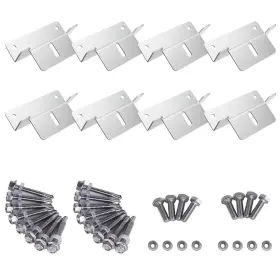 Feqsky 727717906394 2 Sets/8pcs Solar Panel Mounting Hardware Z Brackets With Nuts And Bolts For