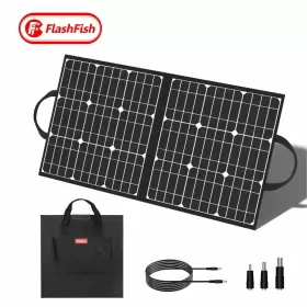 Sp18v50w Ff Flashfish Foldable Solar Panel 50w/18v Portable Battery Charger For Generator/outdoor/rv