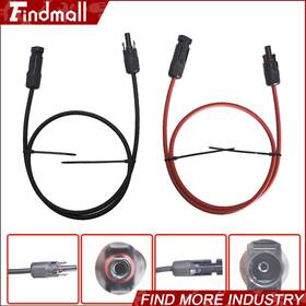 Findmall 474760 25 Feet Black Red 12awg Solar Panel Extension Cable Wire Connector