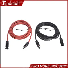 474916 Findmall 1 Pair 6mm /10awg 20ft Solar Panel Extension Cable Wire Connector