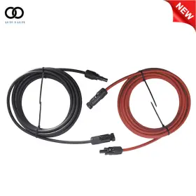 Apo146120 Findmall 1 Pair 10 Awg 15 Ft Black Red Solar Panel Extension Cable Wire Connector