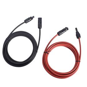 Findmall In2136069al 1 Pair 10ft 12awg Black And Red Solar Panel Extension Cable Wire Connector