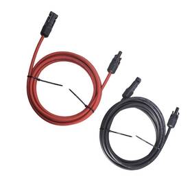 Findmall In2136888al 1 Pair 10 Feet Black Red Solar Panel Extension Cable Wire Connector 10awg