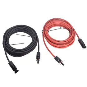 In2137239al Findmall 1 Pair 10awg Black Red Solar Panel Extension Cable Wire Connector