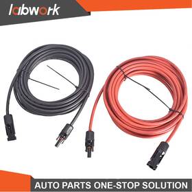 Findmall Tl18267q Labwork 1 Pair 25ft 10awg Red Black Solar Panel Extension Cable Wire Connector