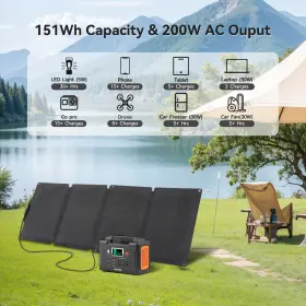 Ysp60w Flashfish Portable Power Station Kit 200w Solar Generator 60w Fold Panel
