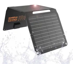 E20pro Flexsolar 20w Solar Charger 5v Usb-a Usb-c Small Panel Folda