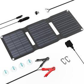 Flexsolar Tc15 15w Foldable Solar Panel Trickle Charger Maintainer Kit - 12v Dc And Usb