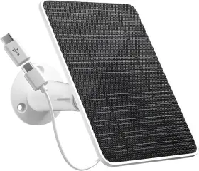 Fohoa 711181759112 Solar Panel Charger For Eufycam 3 3c 2 2c E Series 5w 10ft Cable Micro Usb-c