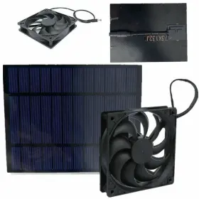 Folanda 735676340473 Solar Panel Fan Kit Waterproof Powered 10w 12v Exhaust For Gr