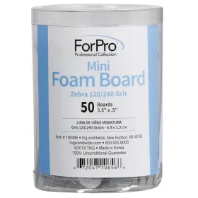 100496 Forpro Professional Collection Mini Foam Board Double-sided Nail File 120/240 Grit 3.5 Inch L X .5&