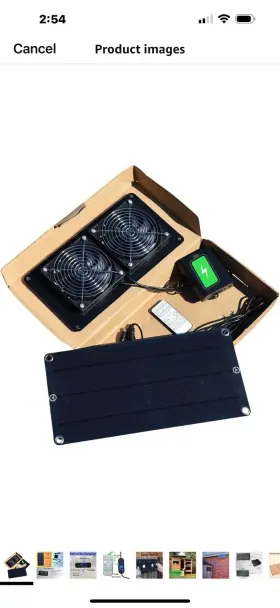 B0cyn29drt Foundry Creations Solar Fan Kit With Battery Backup And Self Regulating Timer
