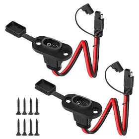 Gdhzxlx 740939472591 2 Pack Sae Quick Connector Harness 1ft 10awg Male To Female Cable Waterproof