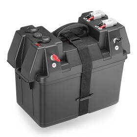Gearmeister 9838334 Smart Battery Box 12v Marine Case With 50amp Connectors Power Center Station Fi