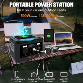 Okd520a Geloo 500w Portable Power Station Explorer Solar Generator Outdoor Backup