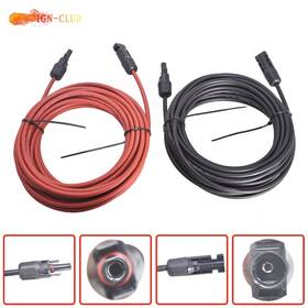Genrics Icc1589316 Black Red 1 Pair 30 Feet Wire Connector 10awg Solar Panel Extension Cable