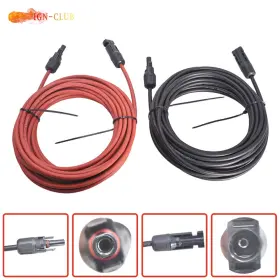 Icc1589316 Genrics Black Red 1 Pair 30 Feet Wire Connector 10awg Solar Panel Extension Cable