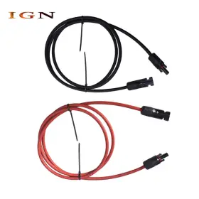 Ign1570016 Genrics Solar Panel Extension Cable Wire Connector High Quality 1 Pair 12 Awg 4mm