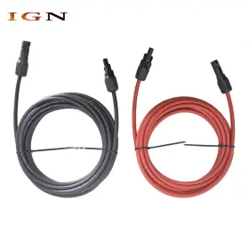 Ign1570790 Genrics High Quality 10 Awg 15ft 1 Pair Solar Panel Extension Cable Wire Connector