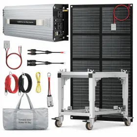 Sm3-1200jsc Giandel Solar Kits Portable 150 Watt Panel Foldable 1200 Invert