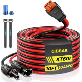 Xt60i Gibbab 717956090473 10awg 10ft Solar To Cable 3 10 25ft Panel Connector