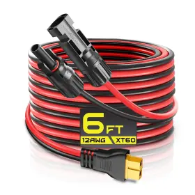Xt60 Gibbab 762849023830 Solar Connector To Charge Extension Cable 12awg 6ft Adap Fast Ship