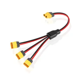 Fql-20230510 Gintooyun Xt60 Splitter Extension Cable 1 Female To 3 Male Connector Adapter 12awg