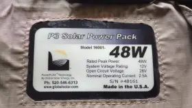 48161 Global Solar P3 Military Folding 48 Watt 12v Charger Panel With Sae Connection