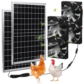 Jei-glooglitter-0197 Glooglitter Solar Panel Fan Kit Waterproof Exhaust Fans 15w 2 Pcs High