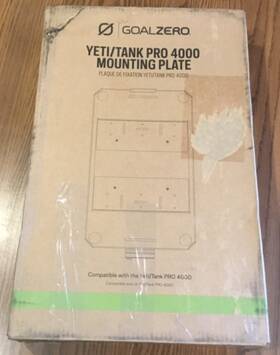 Goal Zero 96155 Yeti/tank Pro 4000 Mounting Plate Use With Yeti