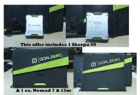 Sherpa50 Goal Zero And Nomad 7 13m Solar Panels