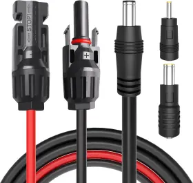 Goupchn 313107340383 Solar Panel Connector To Dc 5.5mmx2.1mm Adapter Extension Cable