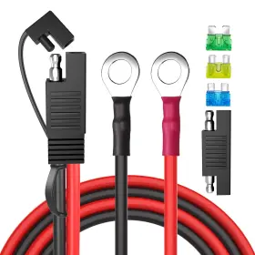 T10074-60cm Goupchn Sae Battery Connector To O Ring Terminal Harness 10awg 2pin Quick