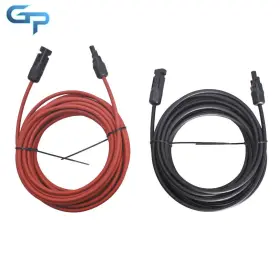 Gre91305 Greatparts Solar Panel Extension Cable Wire Connector 12awg 1 Pair 30 Ft Black Red