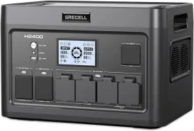 4800w Grecell H2400 Peak Power Station Portable Solar Generator Camping Lifepo4 Battery Backup