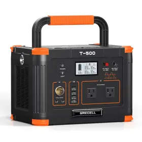 T-500  Grecell 500w Power Station 519wh Portable Solar Generator Backup Lithium Battery