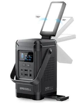 T180 Grecell 240w Portable Power Station Solar Generator Lifepo4 Battery Camping Bank