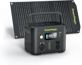 300w Greenmagic 860011277590 Brand New Portable Power Station 330w With 60w Foldable Solar Panel